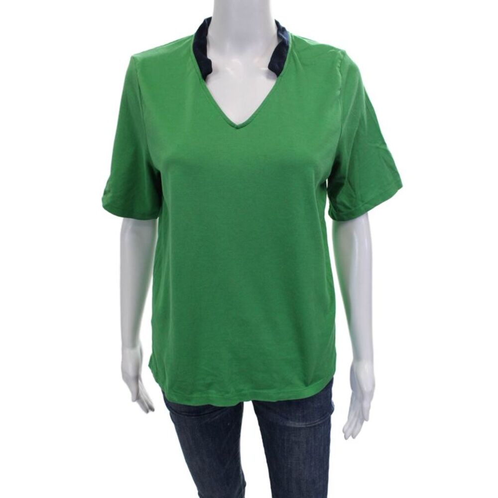 Marni Womens Basic Green Cotton V Neck Short Sleeve Tie T Shirt Size 42